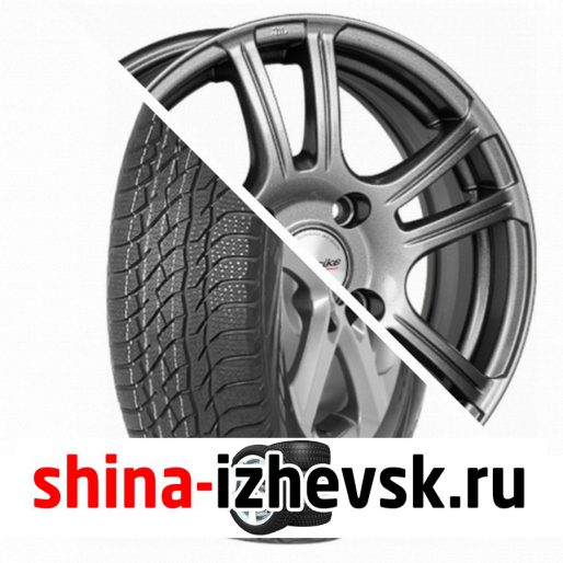 Колесо в сборе Viatti Bosco зима (V-526) 205/70 R15 T 96 + X-trike X105 6xR15 4×98 ET35 DIA58.5 Темно-серебристый в Ижевске
